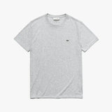 Men’s Lacoste Crewneck Pima Cotton Jersey T-shirt - Silver Chine CCA - BLVD