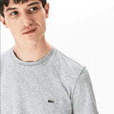 Men’s Lacoste Crewneck Pima Cotton Jersey T-shirt - Silver Chine CCA - BLVD