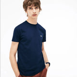 Men’s Lacoste Crewneck Pima Cotton Jersey T-shirt Navy 166 - BLVD