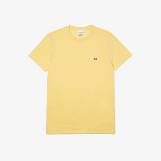 Men’s Lacoste Crewneck Pima Cotton Jersey T-shirt Yellow 6xp - BLVD