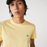 Men’s Lacoste Crewneck Pima Cotton Jersey T-shirt Yellow 6xp - BLVD