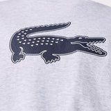 Men's Lacoste Sport 3d Print Crocodile Breathable Jersey T-shirt Grey Navy Mnc - BLVD