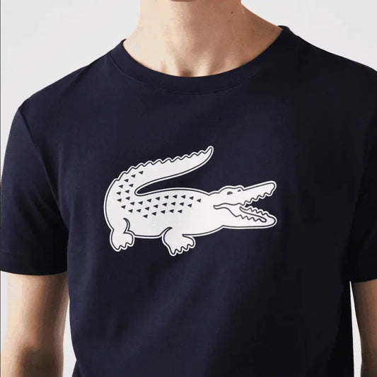Lacoste Men's SPORT 3D Print Croc Jersey T-Shirt - Navy / White 525 - BLVD