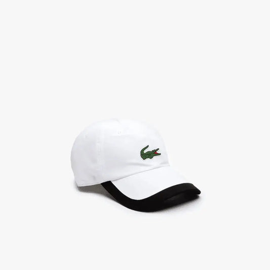 Lacoste Unisex SPORT Contrast Border Lightweight Cap - Au8 White / Black - BLVD