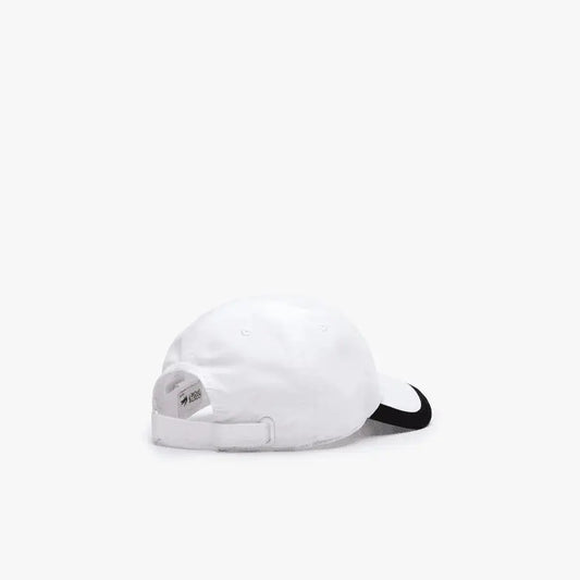 Lacoste Unisex SPORT Contrast Border Lightweight Cap - Au8 White / Black - BLVD