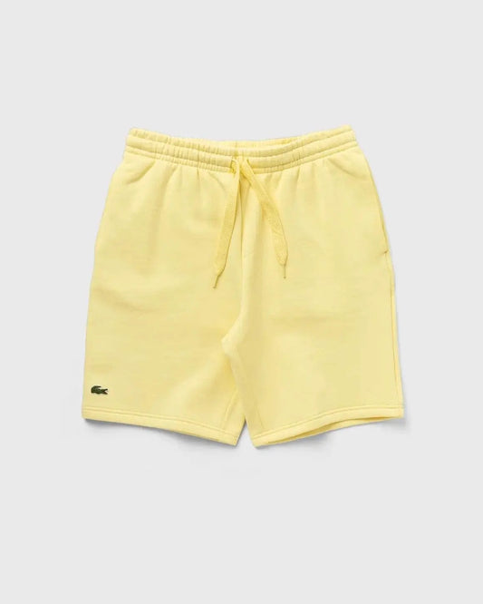 Men's Lacoste SPORT Tennis Fleece Shorts Yellow 6Xp - BLVD