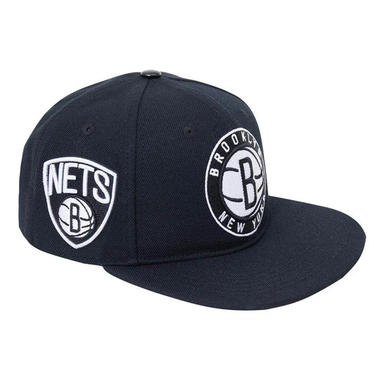 Pro Standard Brooklyn Nets Logo Snapback Hat Black - BLVD