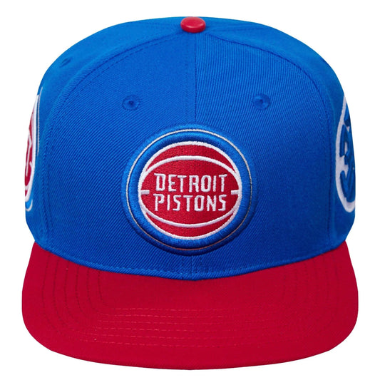 Pro Standard - Detroit Pistons Retro Classic Primary Logo Wool Snapback Hat - Royal Blue /Red - BLVD