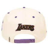 Pro Standard - Los Angeles Lakers Retro Classic Primary Logo Wool Snapback Hat -Eggshell Purple - BLVD