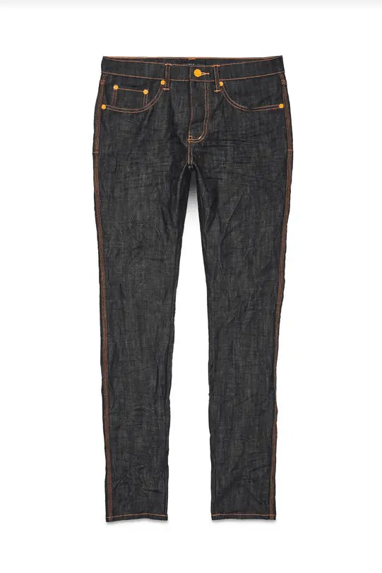 Purple Brand Jeans P001 Low Rise Skinny Jean - Raw Black Neon Pop P001-RBOJ123 - BLVD