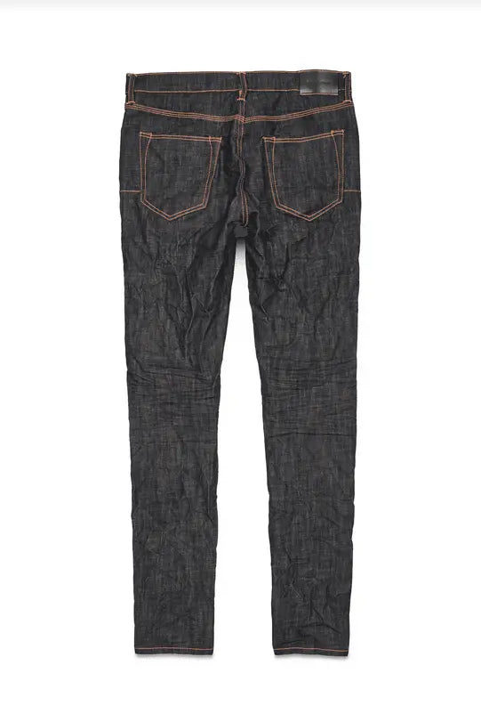 Purple Brand Jeans P001 Low Rise Skinny Jean - Raw Black Neon Pop P001-RBOJ123 - BLVD