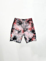 Purple Brand Red Black Tiedye Jacquard Monogram Shorts P020-rbjs222 - BLVD