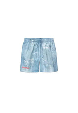Purple Brand P504 All-around Short Water Print Light Indigo - P504-PIDD223 - BLVD