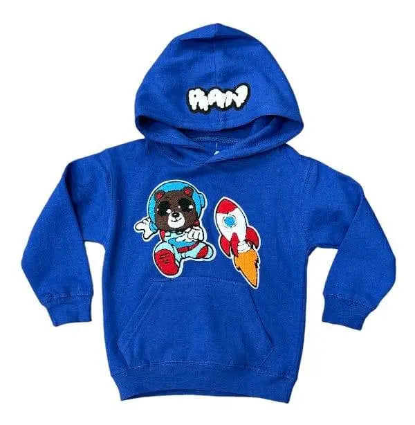 Rawyalty Kids Space Teddy Raw Drip Hoodie - Royal - BLVD