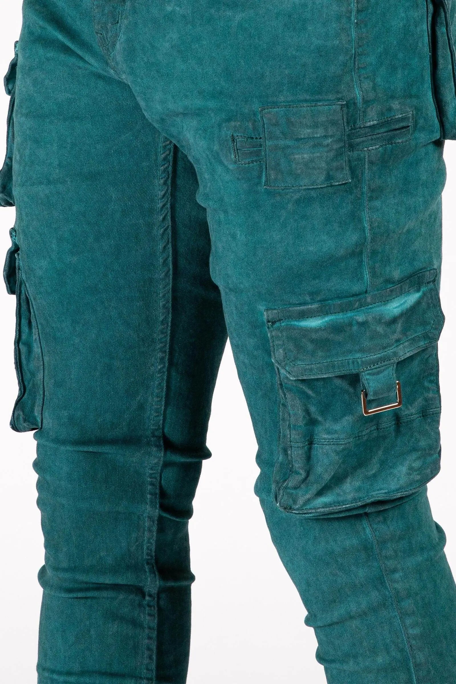 Serenede 'ETHOS'' Cargo Jeans Teal Fabric - BLVD
