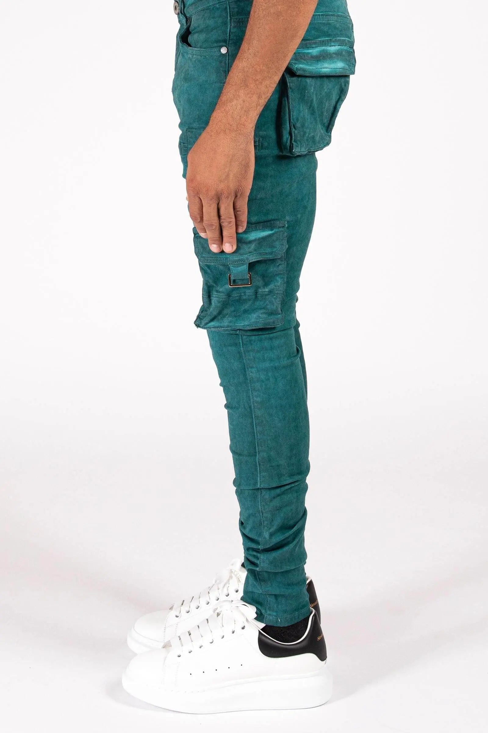 Serenede 'ETHOS'' Cargo Jeans Teal Fabric - BLVD