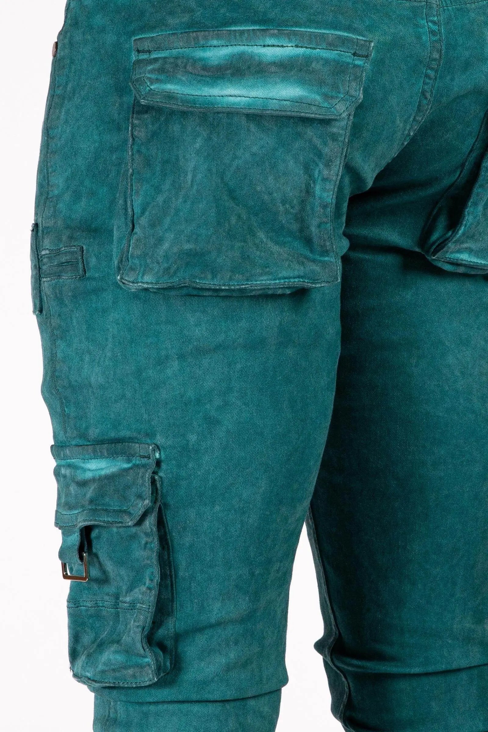 Serenede 'ETHOS'' Cargo Jeans Teal Fabric - BLVD