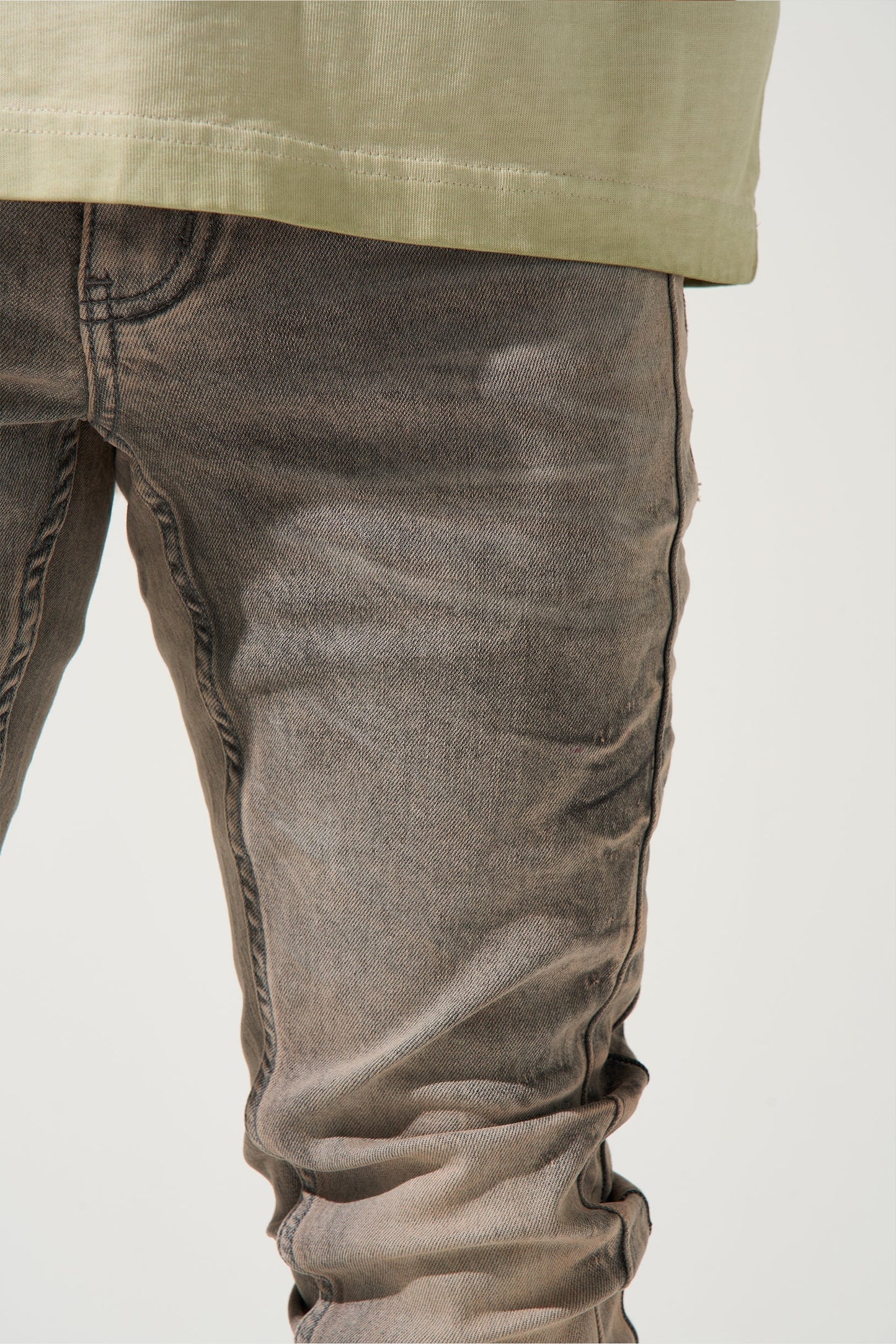 Serenede SANGROSE Jeans - Vintage Grey With Rose Pink Wash Serenede