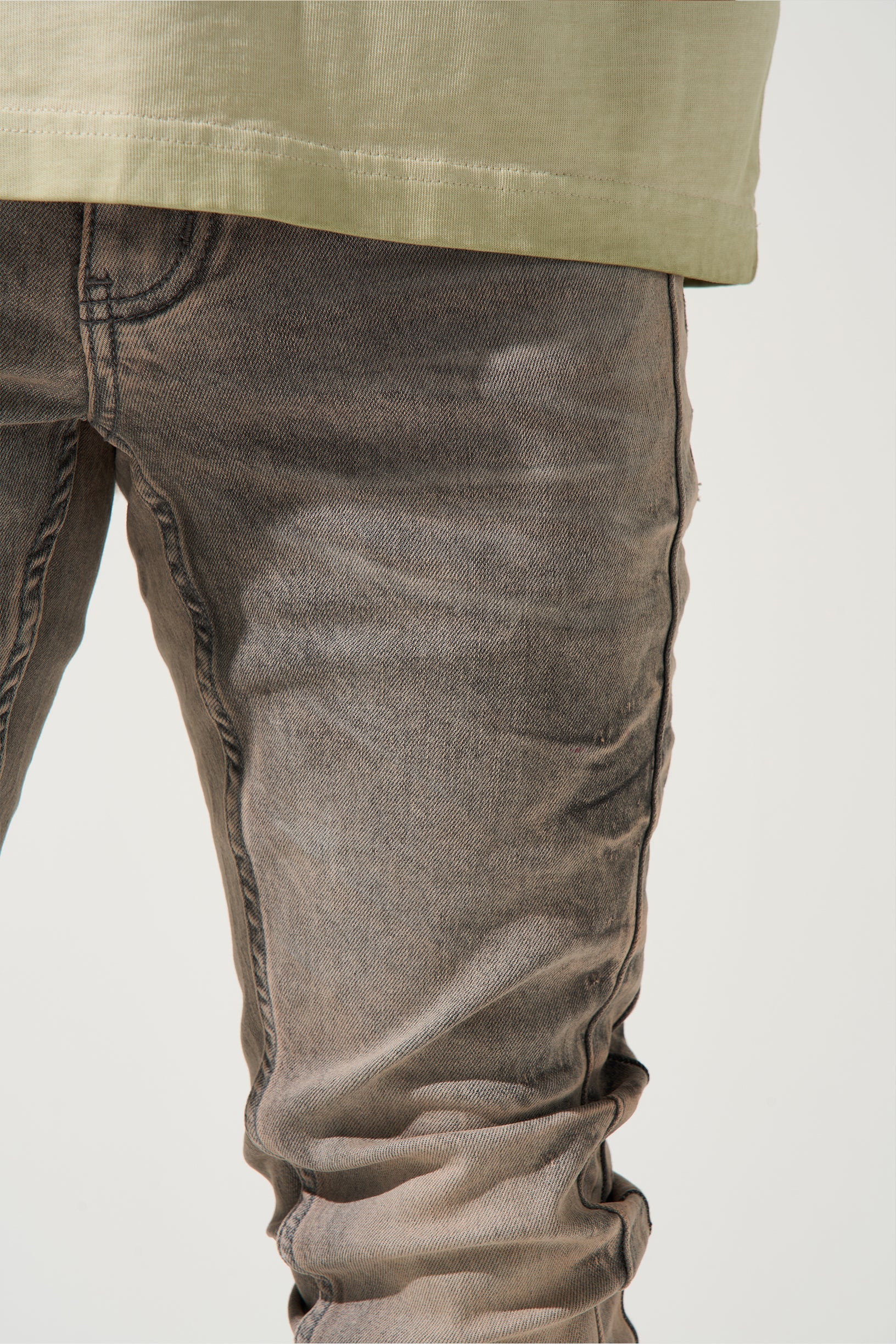 Serenede SANGROSE Jeans - Vintage Grey With Rose Pink Wash Serenede