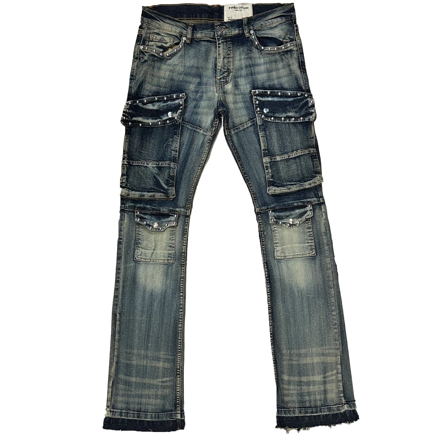 Fwrd Denim - Men Decked Out Stacked Jeans - Lt Tint FWRD