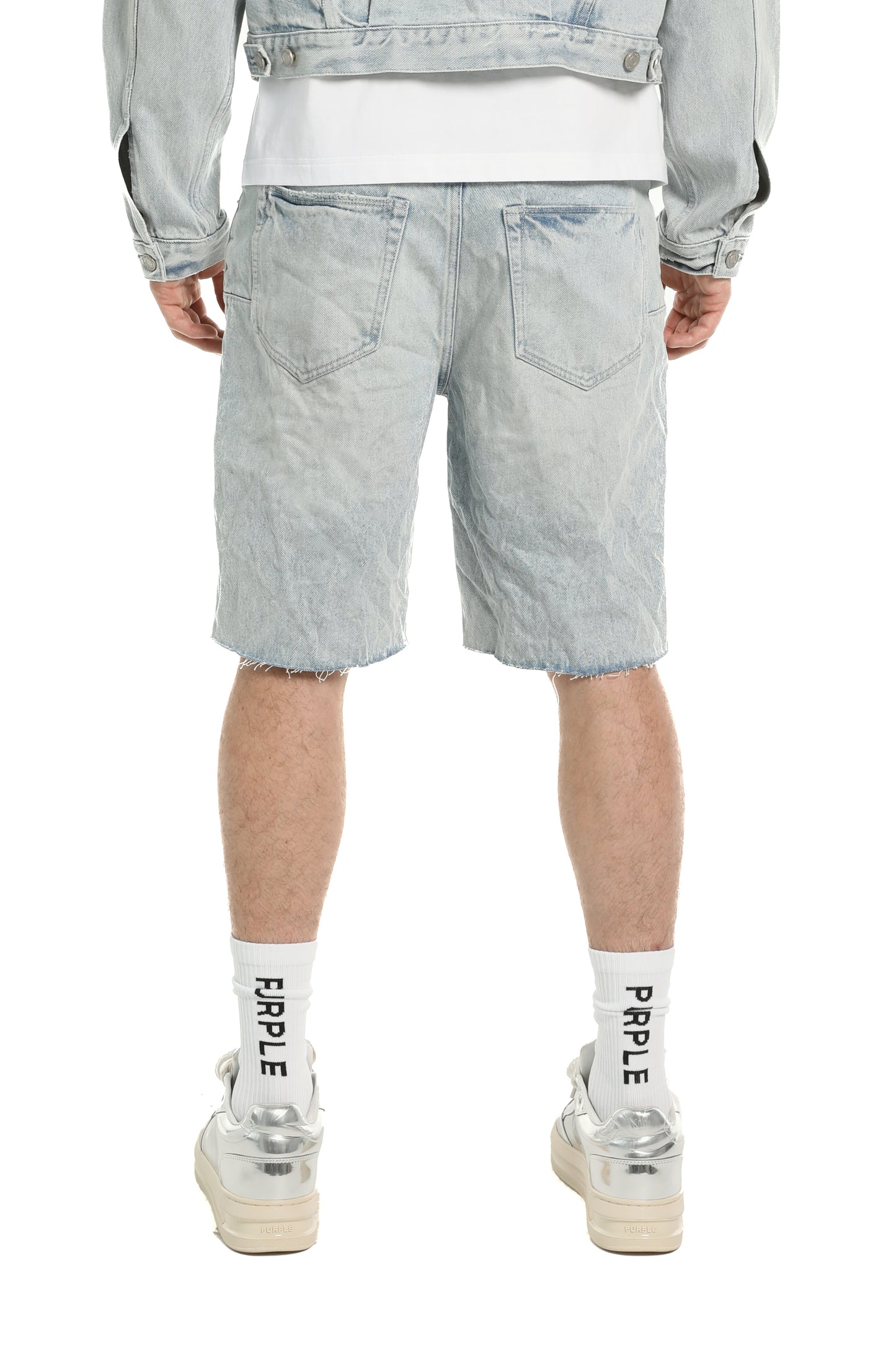 Purple Brand - Nova Raw Hem Denim Shorts - Lt Indigo - P059-DTSL226