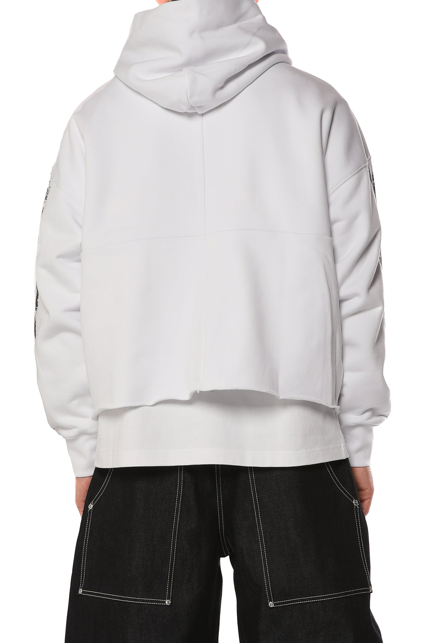 Purple Brand - Heavyweight Cropped Hoodie - White - M4104-HWSQ226