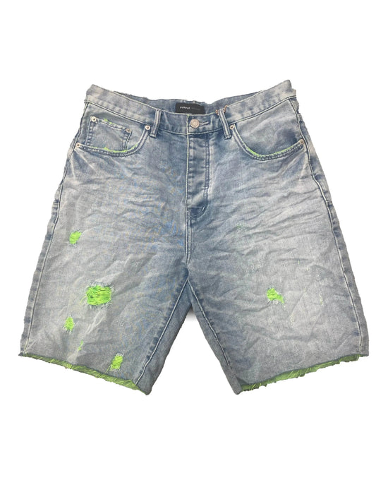 Purple Brand P201 Neon Weft Relaxed Shorts - Litght Indigo - P021-NWRS224 - BLVD