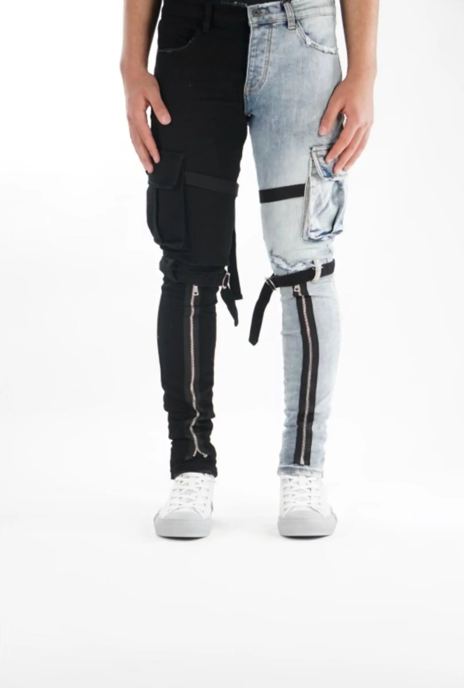 Valabasas Spilt Jeans "V39" Black Blue - BLVD