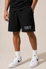 Liquid Crystal - Silicon Logo Men Short Set - Black