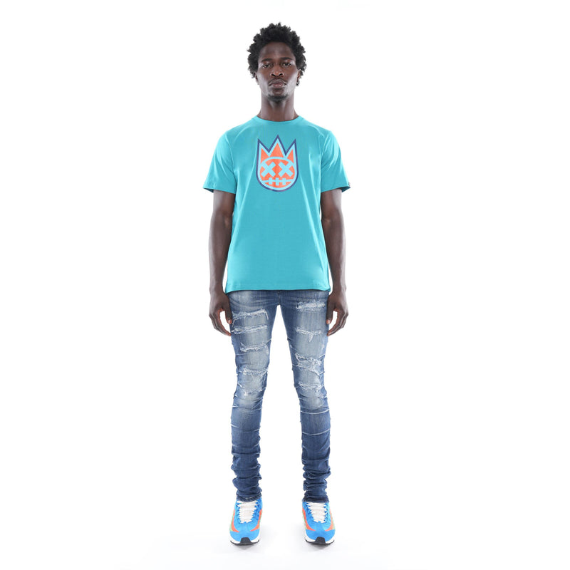 Cult Of Individuality 3d Clean Shimuchan Logo Short Sleeve Tee & Short Set - Tile Blue