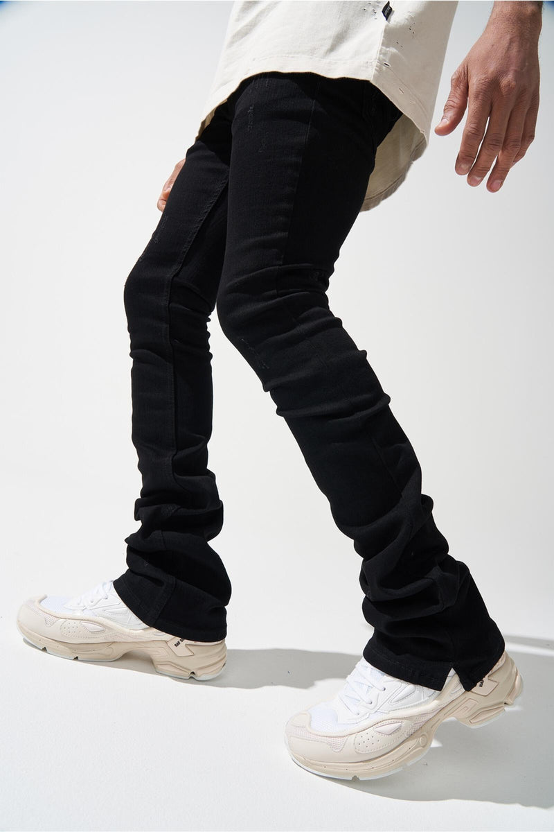 Serenede "NOIR 7" Stacked Jeans Black