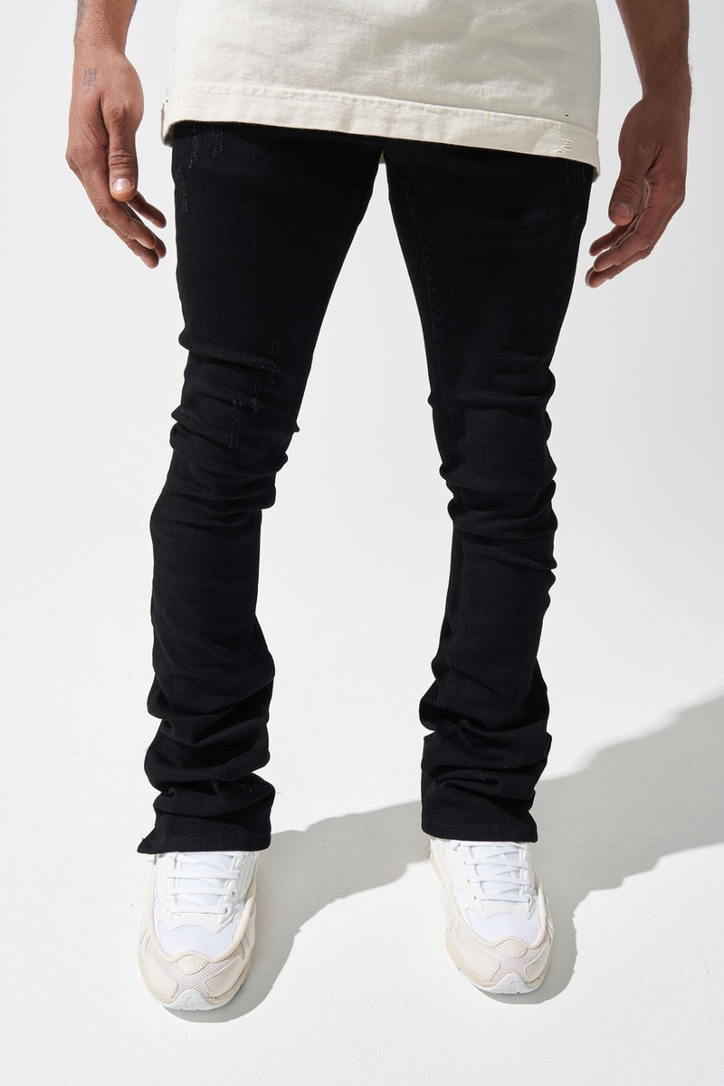 Serenede "NOIR 7" Stacked Jeans Black