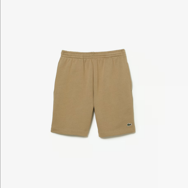 Lacoste Men's Organic Brushed Cotton Fleece Shorts - Beige CB8
