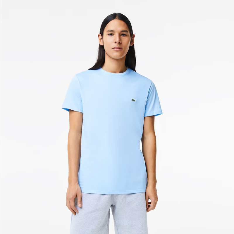 Men’s Lacoste Crewneck Pima Cotton Jersey T-shirt - Baby Blue HBP