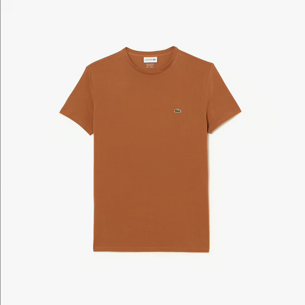 Men’s Lacoste Crewneck Pima Cotton Jersey T-shirt - Pecan LFA