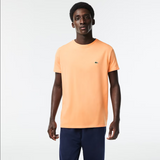 Men’s Lacoste Crewneck Pima Cotton Jersey T-shirt - Light Orange HEB