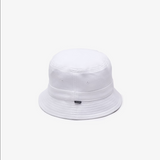 Men's Lacoste  Unisex Organic Cotton Bucket Hat - White 001
