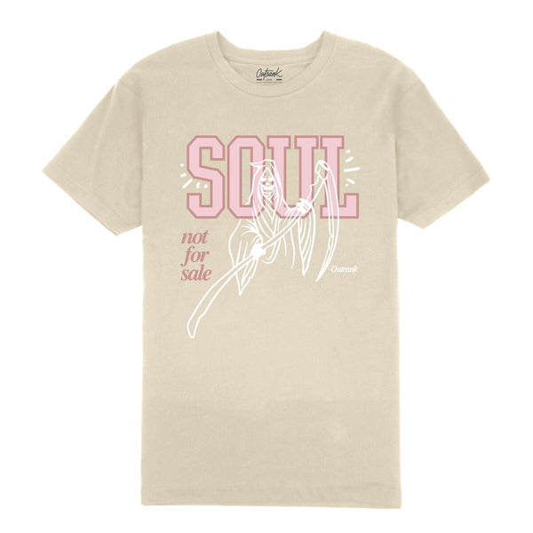 Outrank Soul Not for Sale Tee - Cream Pink