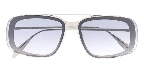 Alexander McQueen™ AM0252S 004 67 - Silver Sunglasses by Alexander McQueen | BLVD