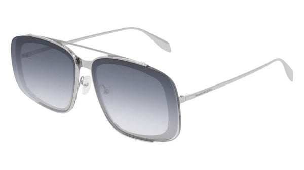 Alexander McQueen™ AM0252S 004 67 - Silver Sunglasses by Alexander McQueen | BLVD