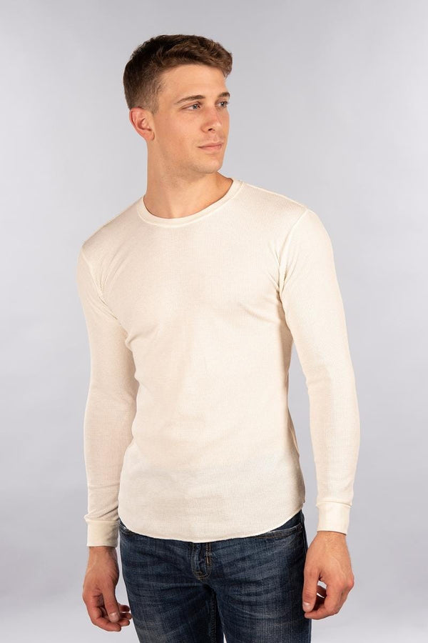 City Lab Fitted Thermal Shirt Cream Men crewneck by City Lab | BLVD