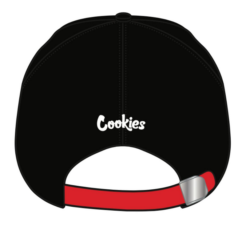 Cookies Aventador Cotton Dad Hat Multi W/ Cookies Rubber Logo Black Red - BLVD