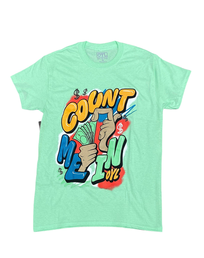 Count Me In (OYL139) Mint T-shirt - BLVD