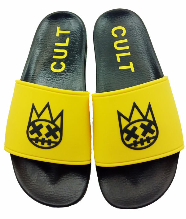 Cult Of Individuality Cult Slide In Black Yellow MEN SLIDE by Cult Of Individuality | BLVD