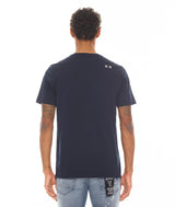 Cult Of Individuality Short Sleeve Crew Neck Tee "Tape Shimuchan" In Navy MEN Tees by Cult Of Individuality | BLVD