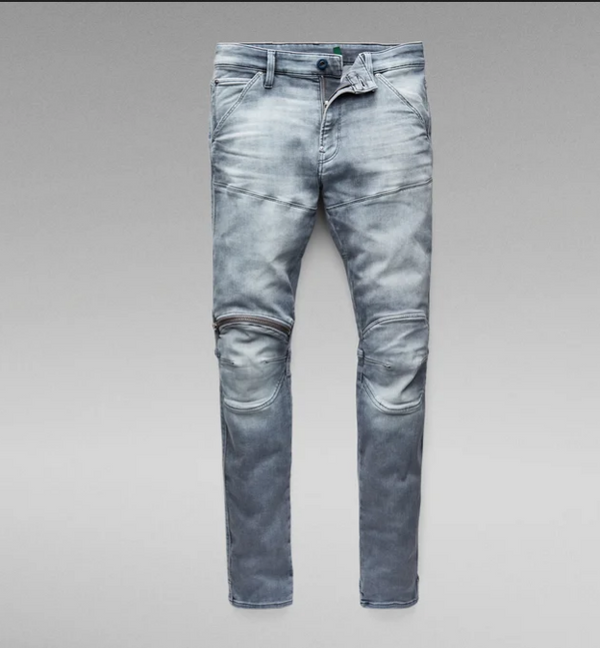G-star Men 5620 3d Zip Knee Skinny Jeans Sun Faded Glacier Grey - BLVD