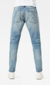 G-star Men 5620 3d Zip Knee Skinny Jeans Vintage Cool Aqua Destroyed - BLVD