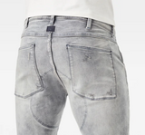 G-star Men 5620 3d Zip Knee Skinny Jeans Vintage Oreon Grey Destroyed - BLVD