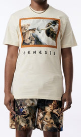 Genesis Graphic Tee & Short Set - Cream MEN SHORTS SET by Rebel Minds | BLVD