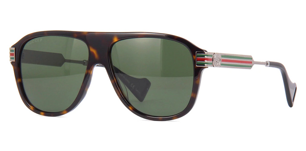 Gucci™ GG0587S 002 57 - Ruthenium/Havana Sunglasses by Gucci | BLVD